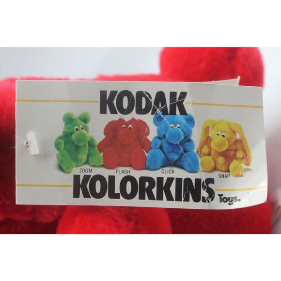 Vintage Kodak KolorKins "Flash" Red Plush Stuffed 8" Sitting Advertising Collect - Picture 10 of 12